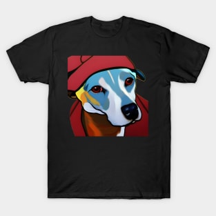 Fashionable Whippet Portrait T-Shirt